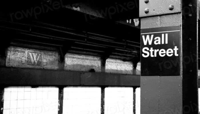 Wall Street sign train station